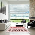 thumbnail image 7 of Ahgly Company Machine Washable Indoor Round Transitional Red Area Rugs, 5' Round, 7 of 7