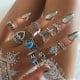 thumbnail image 2 of 13Pcs plata retro tallada anillos conjunto para las mujeres niñas de la vendimia apilable Boho dedo anillos de aleación de diamantes de imitación Anillos de joyería retro Geometría Anillo, 2 of 4
