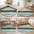 thumbnail image 4 of Large Round Rug 8Ft, Blue Teal Non-Slip Washable Circle Rugs Carpet, Vintage Wooden Retro Art Farmhouse Barns Indoor Outdoor Rug Floor Mats Throw Runner for Bedroom Living Room Bathroom, 4 of 8