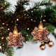 thumbnail image 1 of Fiudx Decoración del hogar Adorno navideño Muñeco de nieve Velas Reno Campanas Colgante Acrílico Plano Colgante Navideño Espejo Retrovisor de Coche Colgante Árbol de Navidad Decoración 2 piezas, 1 of 7