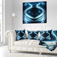 thumbnail image 3 of Designart Blue Light Trails - Abstract Throw Pillow - 16x16, 3 of 5