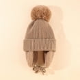 thumbnail image 3 of UDIYO Baby Beanie hat Toddler boy Girl hat Kids Winter hat Knit Bean hat Winter Ear Cup Cap for 1-5 Years Old, 3 of 8