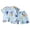 Sky Blue, variant on felwors Toddler Little Kids Pajamas Set Short Sleeve Pjs Snug Fit Sleepwear 2pcs (2-3 Years,Blue)