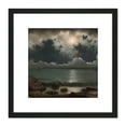 thumbnail image 1 of Heade Point Judith Rhode Island 8X8 Inch Square Wooden Framed Wall Art Print Picture with Mount, 1 of 4