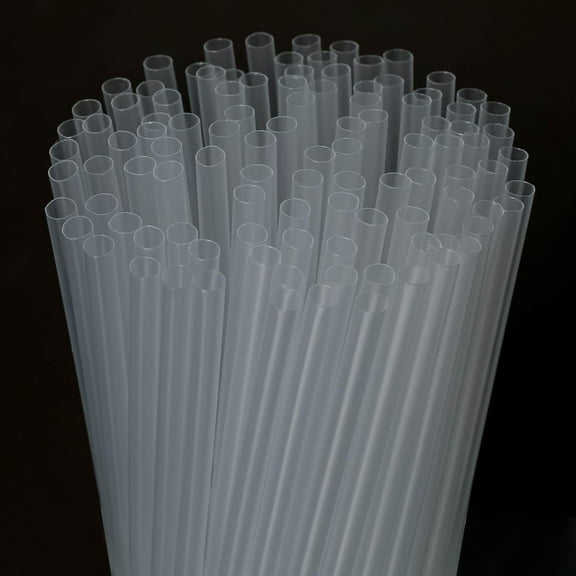 200 Pcs Clear Disposable Drinking Plastic Straws.(0.24'' diameter and 8.5" long)-Clear