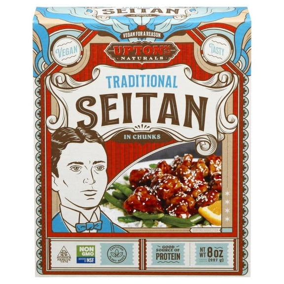 Uptons Naturals Traditional Seitan, 8 Ounce -- 6 per case