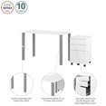 thumbnail image 2 of Table de bureau 48L avec caisson mobile Universel de Bestar, noir, 2 of 9