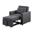 thumbnail image 4 of Home Square 3 Piece Set with Convertible Sofa Loveseat and Chair in Dark Gray, 4 of 22