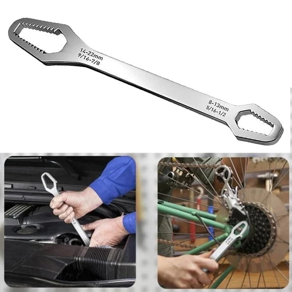 Spanner Wrench Repair Tools Silver Double Head Lightweight.Portable 1Pc