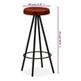 thumbnail image 4 of vidaXL Bar Stools 4 pcs Real Leather, 4 of 5