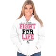 thumbnail image 3 of Fight For Life Breast Cancer Aware Womens Plus Size Graphic Zipper Hoodie Brisco Brands 2X, 3 of 5