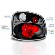 AmeriLite FORD F-SERIES FLARE SIDE 01-03 TAIL LIGHTS VERSION 2 BLACK