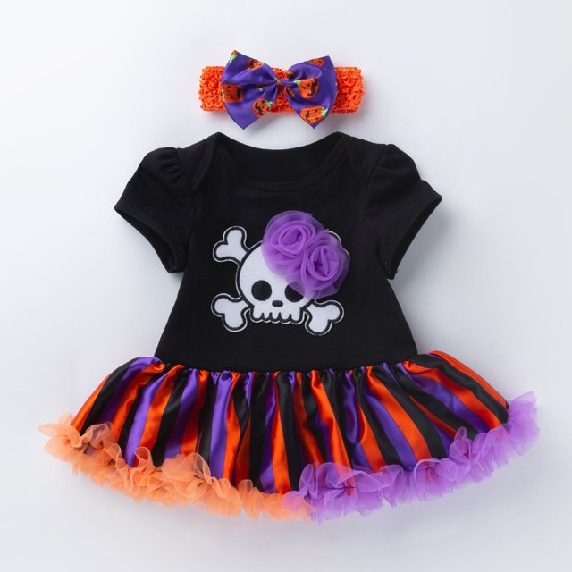 Disfraz de bebé niña niño Mi primer Halloween Ropa estampada Body para recién nacido Conjunto de vestido Disfraz de calabaza para bebé Ropa de Halloween para niño pequeño
