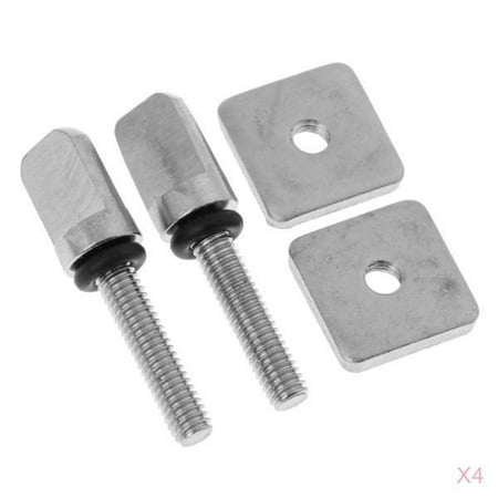 

8Pcs Premium Surfboard Longboard Thumb Screw & Plate Hardware