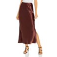 thumbnail image 4 of Riforla Womens High Waist Skirt Solid Satin Dress Elastic Waist Elegant Skirt Skirts for Women Trendy Coffee L, 4 of 7