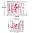 thumbnail image 3 of Yiaed Flamingo Print Bathroom Mat Set 2 Pieces Mat Anti-Skid Pad Ultra Soft and Absorbent Bathroom Bath Mat Contour Bath Rugs for Toilet Base, 3 of 6