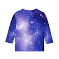 thumbnail image 5 of Girls Graphic Tees 10-12 Three Quarter Sleeve Gradient Sparkly Tops Fashion Casual Cute Crew Neck Kids T Shirts Toddler Girl Clothes Y2K Fall Fashion Tees Workout Running Outfits, Size 3-12, 5 of 5