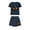 Z110-Navy, variant on Censtreet Women's Pajama Sets Halloween Short Sleeve Pjs 2 Piece Top and Shorts Sleepwear Comfy Soft Lounge Sets S-XL