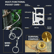 TEIPUERY 38-in-1 Survival Kit for Men, Emergency Survival Kit with Flashlight, Compass and Camping Tools for Hiking, Outdoor Adventures