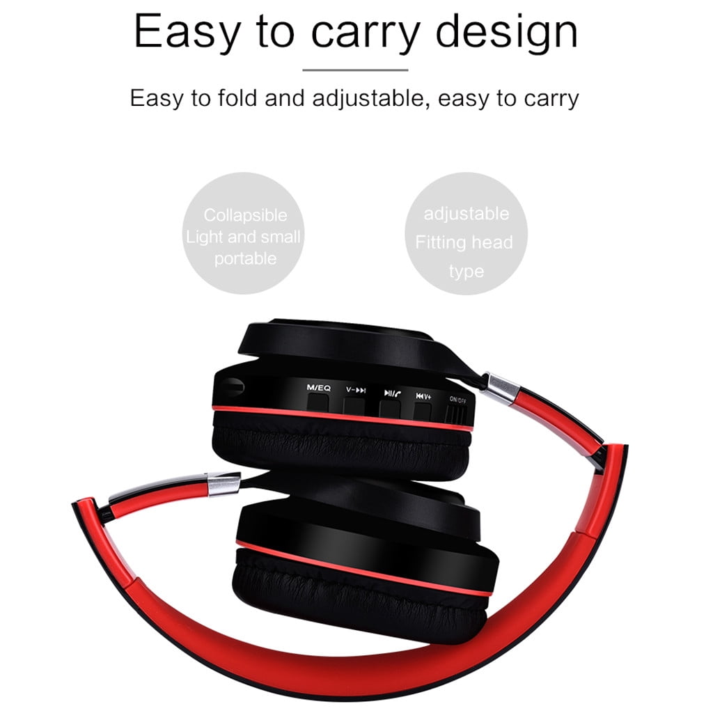 Wireless Bluetooth Headphones Over Ear 65H Playtime HiFi Stereo Headset with Microphone and 6EQ Modes Foldable Bluetooth V5.3 Headphones for Travel Smartphone Computer Laptop(Black)