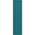 thumbnail image 4 of Ekena Millwork 14"W x 74"H Americraft Four Board Exterior Real Wood Two Equal Panel Framed Board-n-Batten Shutters (Per Pair), Antigua, 4 of 9