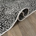 thumbnail image 4 of World Rug Gallery Contemporary Flowers Weather Resistant Reversible Indoor/Outdoor Area Rug - Gray 5'x7', 4 of 7