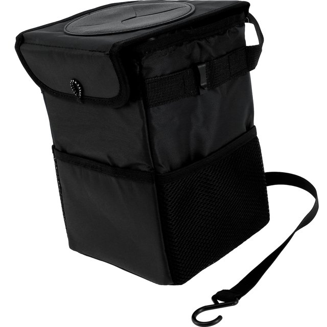 Cubo De Basura Para Coche Con Tapa Y Bolsillos De Almacenamiento Cubo De Basura Para Coche A Prueba De Fugas Cubo De Basura Para Coche Plegable Portátil Multiusos Muyoka Hogar