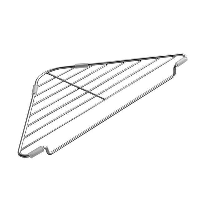 Estante de secado de acero inoxidable, estante organizador de escurridor de platos, estante de secado de platos triangular multiusos para paños de Macarena Escurreplatos
