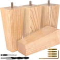 thumbnail image 1 of Juego de 4 patas cuadradas para muebles de madera de fresno Airy Abode: elija su tamaño y color, 1 of 5