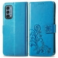 thumbnail image 2 of Dteck Case for OnePlus Nord N200 5G,Magnetic Four Leaf Clover Pattern Leather Card Holder Wallet Case Kickstand Shockproof Protective Phone Cover,Blue, 2 of 7