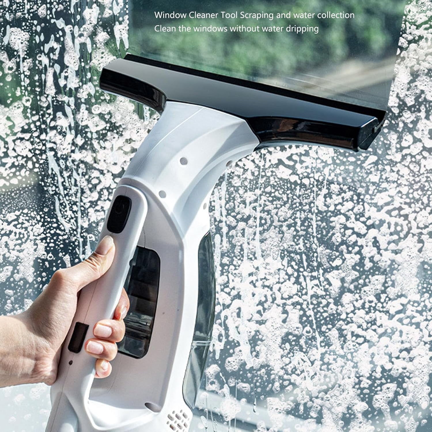 Power Blade Window Cleaner, PowerBlade Vacuum Squeegee – Electric Window Cleaning Tool with Suction, Cordless Glass Vacuum Squeegee for Streak-Free Shine, Home Window Washing Gadget