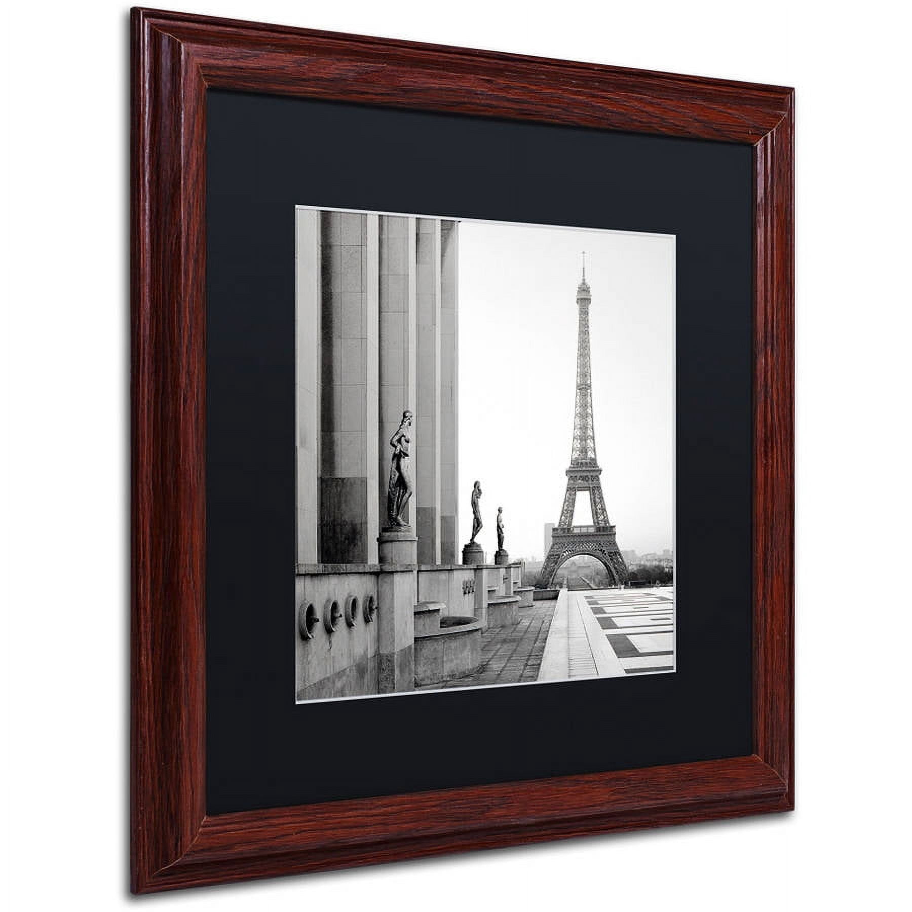 Trademark Fine Art "Tour Eiffel 5" Canvas Art by Alan Blaustein, Black Matte, Wood Frame