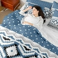 thumbnail image 4 of Manfei Bohemian Aztec Twin Bedding Sets 7-Piece for Teens Boys Girls,Polka Dots Bedding Comforter Set Microfiber,Hippie Tribal Breathable Sheet Sets,Ultra Soft Home Decor,Reversible, 4 of 8