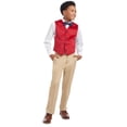 thumbnail image 5 of Tommy Hilfiger Boys' Big Velvet Vest, Red, 5 of 7