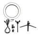 thumbnail image 1 of Kit de anillo de luz de 10" - Anillo de luz LED regulable para selfies con soporte para teléfono Con trípode y control remoto jinwen Clip para teléfono Selfie Ring Light, 1 of 8