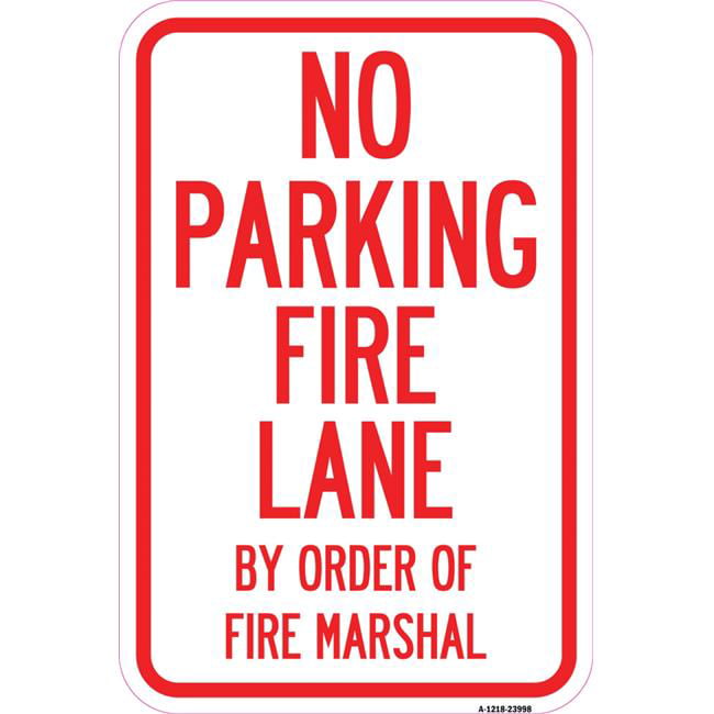 No Parking Fire Lane 18 X 12 Aluminum Sign for sale online 