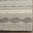 thumbnail image 4 of SAFAVIEH Natura Carly Geometric Braided Wool Runner Rug, Grey/Ivory, 2'3" x 16', 4 of 10