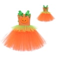 thumbnail image 5 of FYDUU Kids Girls Halloween Pumpkin Dress Girls Tutu Dresses With Bag Headband 3 Pcs Set Holiday Party Fancy Dress Up Outfit Stylish Comfort, 5 of 9