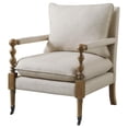 thumbnail image 6 of Miekor Furniture Beige Wooden Accent Chair with Turned Legs W5U436, 6 of 6