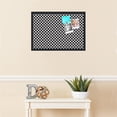 thumbnail image 3 of PinPix 26x18 Custom Cork Bulletin Board Black - White Clover Poster Board Has a Fabric Style Canvas Finish, Framed in Black - White Clover, by ArtToFrames (PinPix-121), 3 of 5