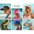 thumbnail image 2 of BLSCODE Women's Sun Visor Hat Wide Brim Summer UPF 50+ UV Protection Visor Hat Adjustable Beach Sport Visor Cap Yellow, 2 of 6