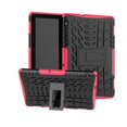 thumbnail image 1 of Protección híbrida a prueba de golpes, resistente, resistente, resistente, combo de doble capa, funda protectora con soporte para Huawei MediaPad T5 de 10,1 pulgadas 2018, color rojo rosa, rojo rosa brillar  Electrónica, 1 of 5