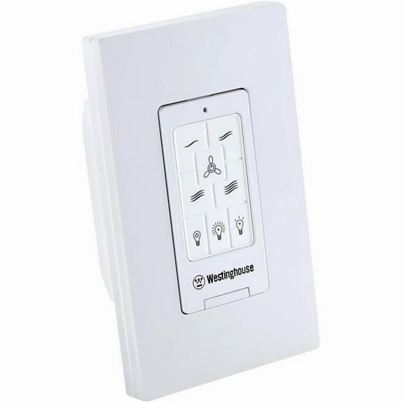 Westinghouse Lighting 7788500 Four Speed Ceiling Fan & LED Light Wall Control, White