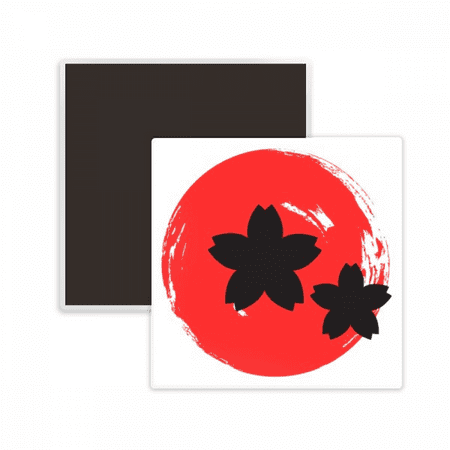 

Brush Painting Japan Square Ceracs Fridge Magnet Keepsake Memento