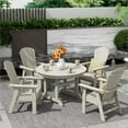 thumbnail image 3 of Portside Seashell Adirondack Plastic Outdoor Dining Chair, 3 of 9