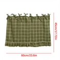 thumbnail image 3 of MInHoues Farmhouse Plaid Oven Skirt Curtain, 23.6x17.7 Inch Ruffled Gingham Decorative Appliance Cover, Handmade Kitchen Curtain for Oven, Dishwasher & Washing Machine, Hides Clutter(Grey), 3 of 8