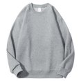 thumbnail image 1 of cfhntfmh Chandails en Molleton Surdimensionnés pour Hommes Grande Taille Col Rond Manches Longues Pull Tops Tenues de Mode Automne 2024, 1 of 3
