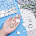 thumbnail image 2 of 40Sets 20mm/25mm Stainless Steel Flat Round Pendant Cabochon Setting Charms Plain Edge Bezel Cups Pendant Tray Bezel Pendant with Transparent Glass Cabochons for Jewelry Making, 2 of 4