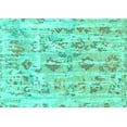 thumbnail image 1 of Ahgly Company Machine Washable Indoor Rectangle Oriental Turquoise Blue Traditional Area Rugs, 3' x 5', 1 of 4