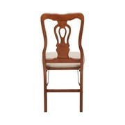 Stakmore Chippendale Hardwood Folding Chair in Light Cherry with Blush Upholstery (2 Pack)